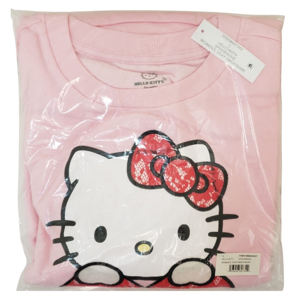 Character Sweatshirt Women Valentine's Day Hello Kitty NWT